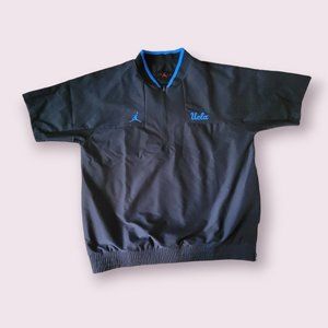 Jordan UCLA Bruins Mesh Lined 1/4 Zip Pullover Black &Blue  Men's XXL DM9160-010